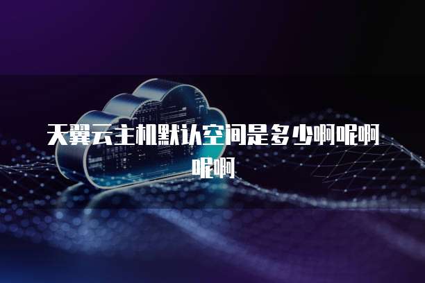 天翼云主机默认空间是多少啊呢啊呢啊