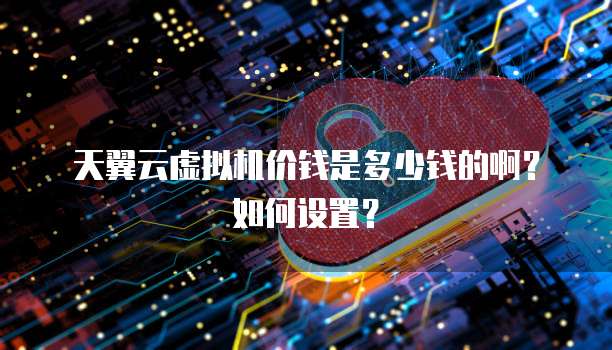 天翼云虚拟机价钱是多少钱的啊?如何设置?