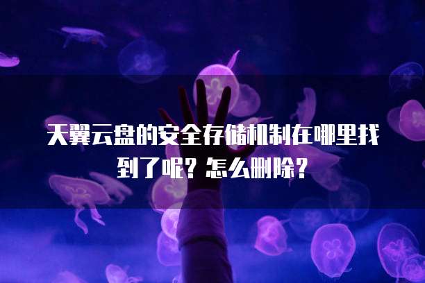 天翼云盘的安全存储机制在哪里找到了呢?怎么删除?