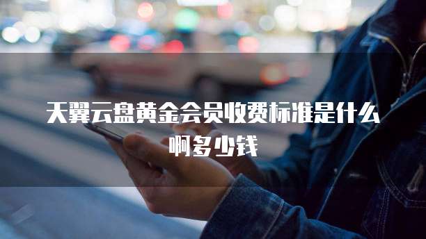 天翼云盘黄金会员收费标准是什么啊多少钱