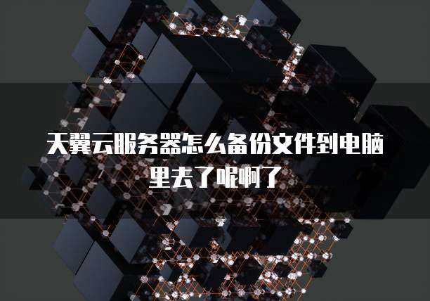 天翼云服务器怎么备份文件到电脑里去了呢啊了