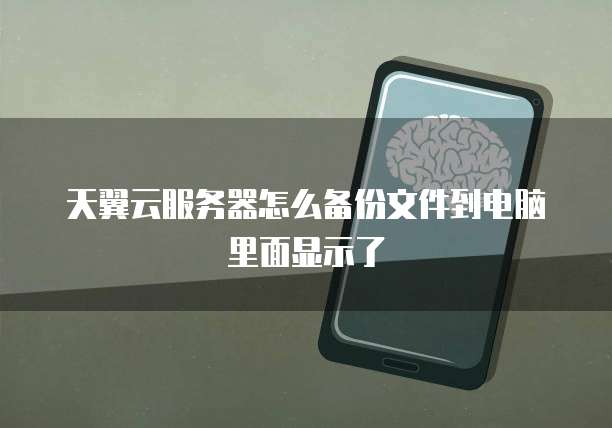 天翼云服务器怎么备份文件到电脑里面显示了