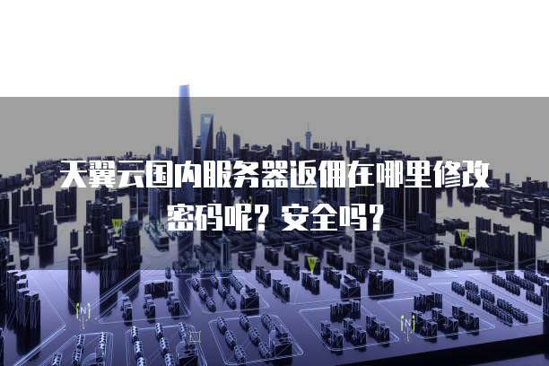 天翼云国内服务器返佣在哪里修改密码呢？安全吗？