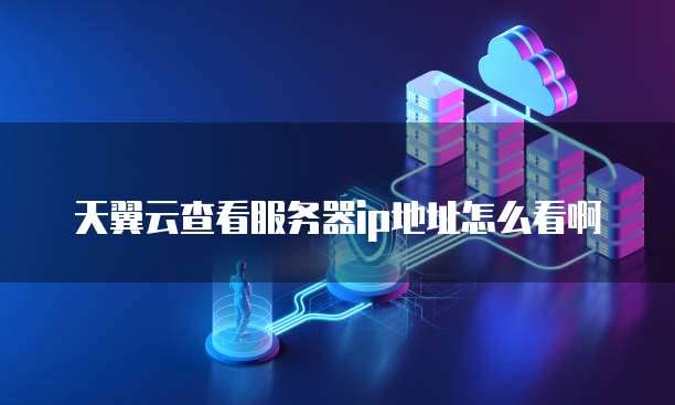天翼云查看服务器ip地址怎么看啊