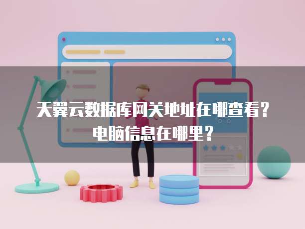 天翼云数据库网关地址在哪查看?电脑信息在哪里?