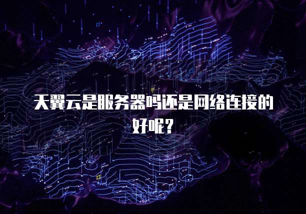 天翼云是服务器吗还是网络连接的好呢?