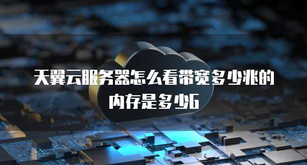 天翼云服务器怎么看带宽多少兆的内存是多少G