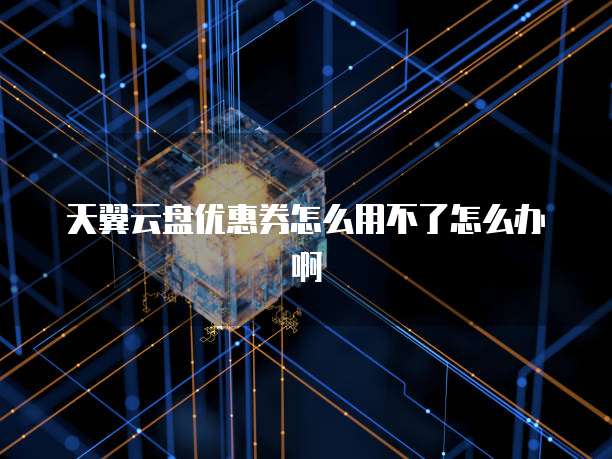 天翼云盘优惠券怎么用不了怎么办啊