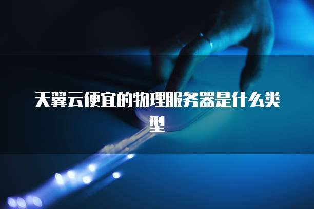 天翼云便宜的物理服务器是什么类型
