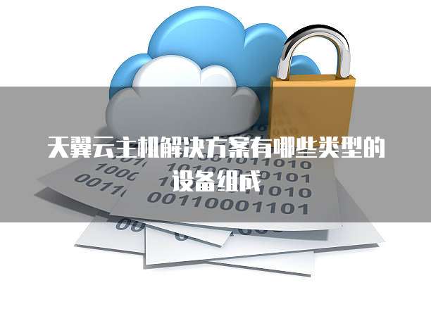 天翼云主机解决方案有哪些类型的设备组成