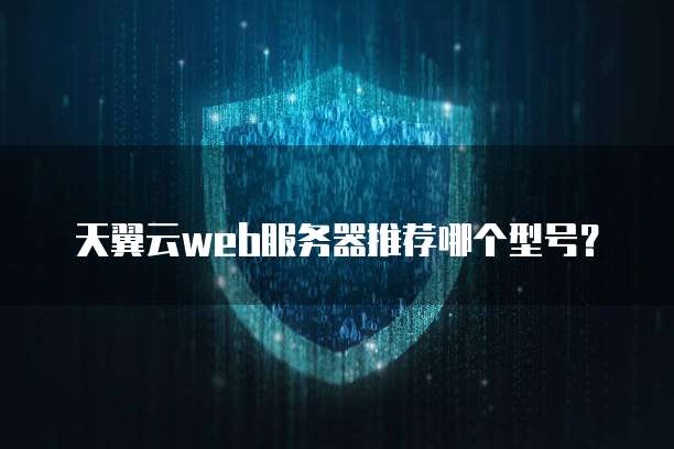 天翼云web服务器推荐哪个型号?
