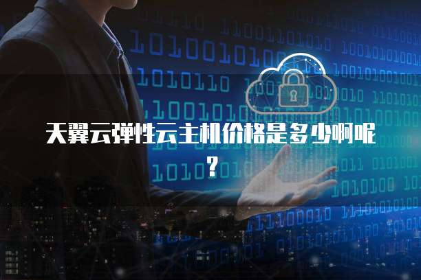 天翼云弹性云主机价格是多少啊呢？