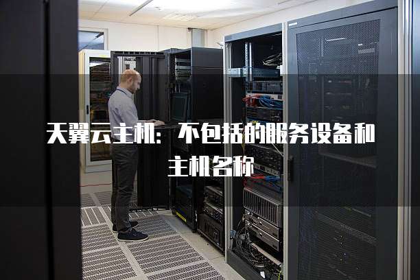 天翼云主机：不包括的服务设备和主机名称