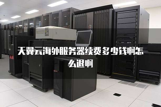 天翼云海外服务器续费多少钱啊怎么退啊