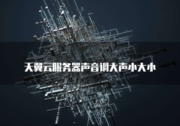 天翼云服务器声音调大声小大小