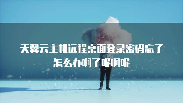 天翼云主机远程桌面登录密码忘了怎么办啊了呢啊呢