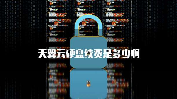 天翼云硬盘续费是多少啊