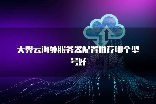 天翼云海外服务器配置推荐哪个型号好
