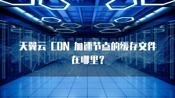 天翼云 CDN 加速节点的缓存文件在哪里？