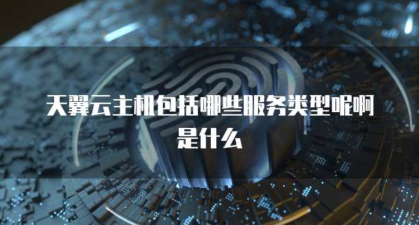 天翼云主机包括哪些服务类型呢啊是什么