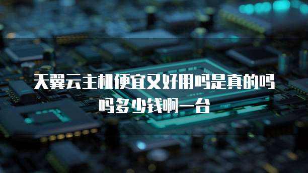 天翼云主机便宜又好用吗是真的吗吗多少钱啊一台