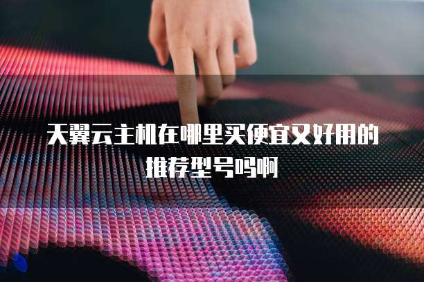 天翼云主机在哪里买便宜又好用的推荐型号吗啊