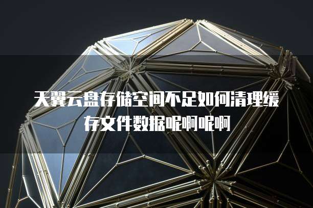 天翼云盘存储空间不足如何清理缓存文件数据呢啊呢啊