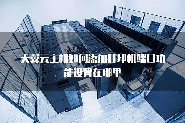 天翼云主机如何添加打印机端口功能设置在哪里