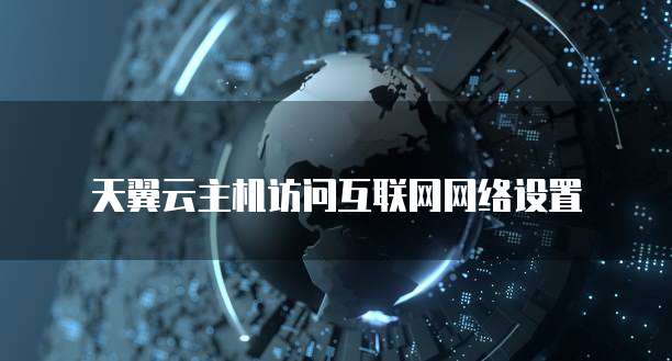 天翼云主机访问互联网网络设置