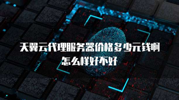 天翼云代理服务器价格多少元钱啊怎么样好不好