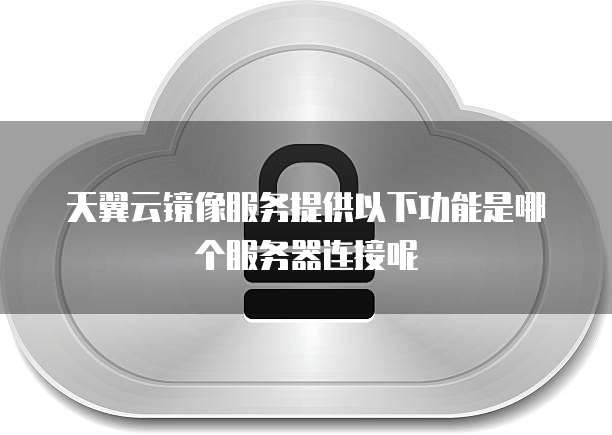 天翼云镜像服务提供以下功能是哪个服务器连接呢