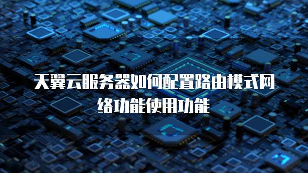 天翼云服务器如何配置路由模式网络功能使用功能