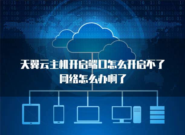 天翼云主机开启端口怎么开启不了网络怎么办啊了