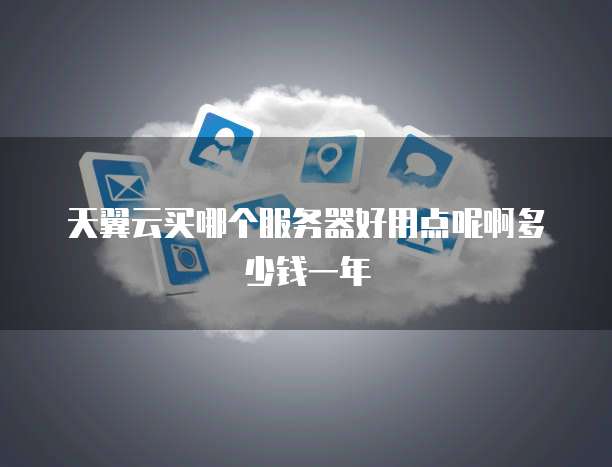 天翼云买哪个服务器好用点呢啊多少钱一年