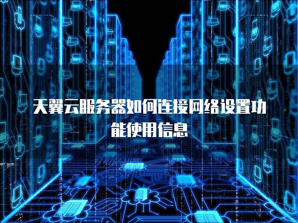 天翼云服务器如何连接网络设置功能使用信息