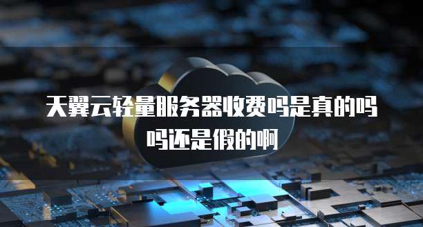 天翼云轻量服务器收费吗是真的吗吗还是假的啊