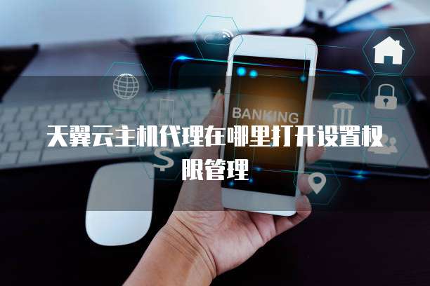 天翼云主机代理在哪里打开设置权限管理