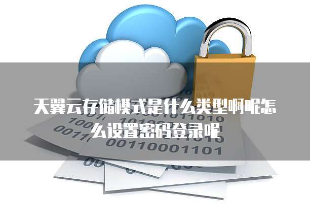 天翼云存储模式是什么类型啊呢怎么设置密码登录呢