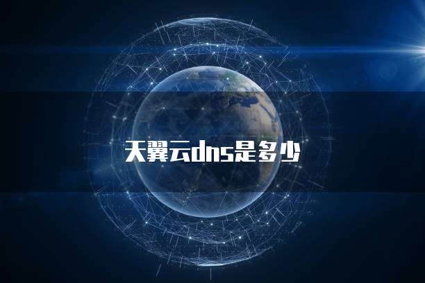 天翼云dns是多少