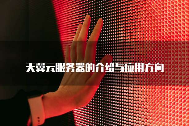 天翼云服务器的介绍与应用方向