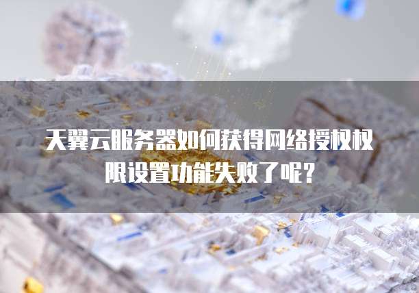 天翼云服务器如何获得网络授权权限设置功能失败了呢?