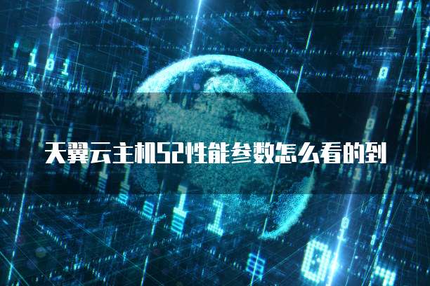 天翼云主机S2性能参数怎么看的到