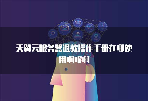 天翼云服务器退款操作手册在哪使用啊呢啊