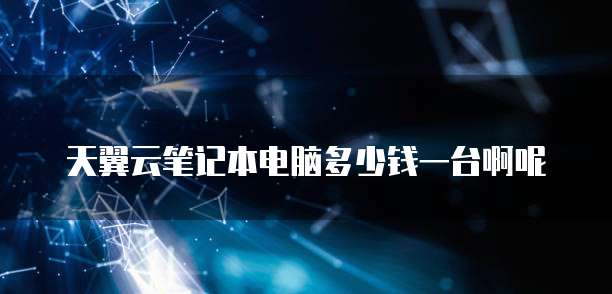 天翼云笔记本电脑多少钱一台啊呢