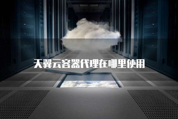 天翼云容器代理在哪里使用