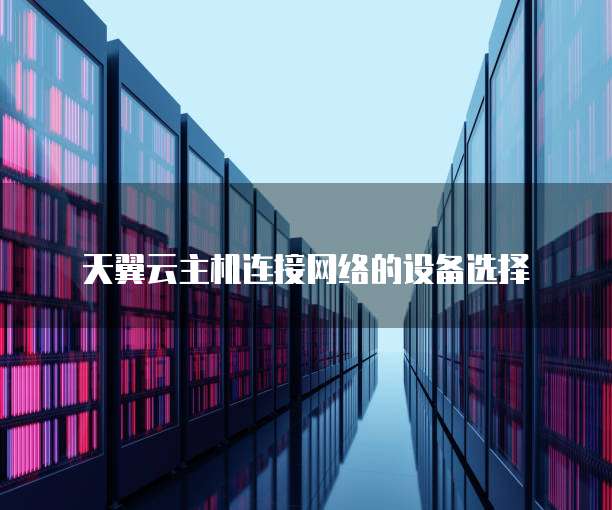 天翼云主机连接网络的设备选择