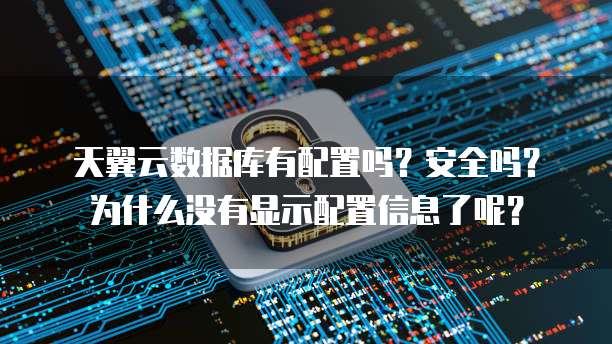 天翼云数据库有配置吗?安全吗?为什么没有显示配置信息了呢?