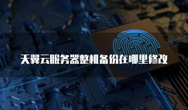天翼云服务器整机备份在哪里修改