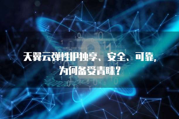 天翼云弹性IP独享、安全、可靠，为何备受青睐？