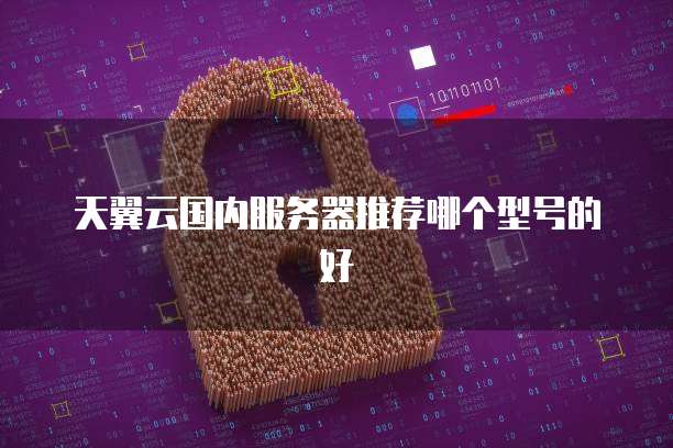 天翼云国内服务器推荐哪个型号的好